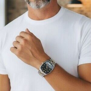 New Paul Jardin Mens Vintage Watch  two-tone quartz from the late 1980s.